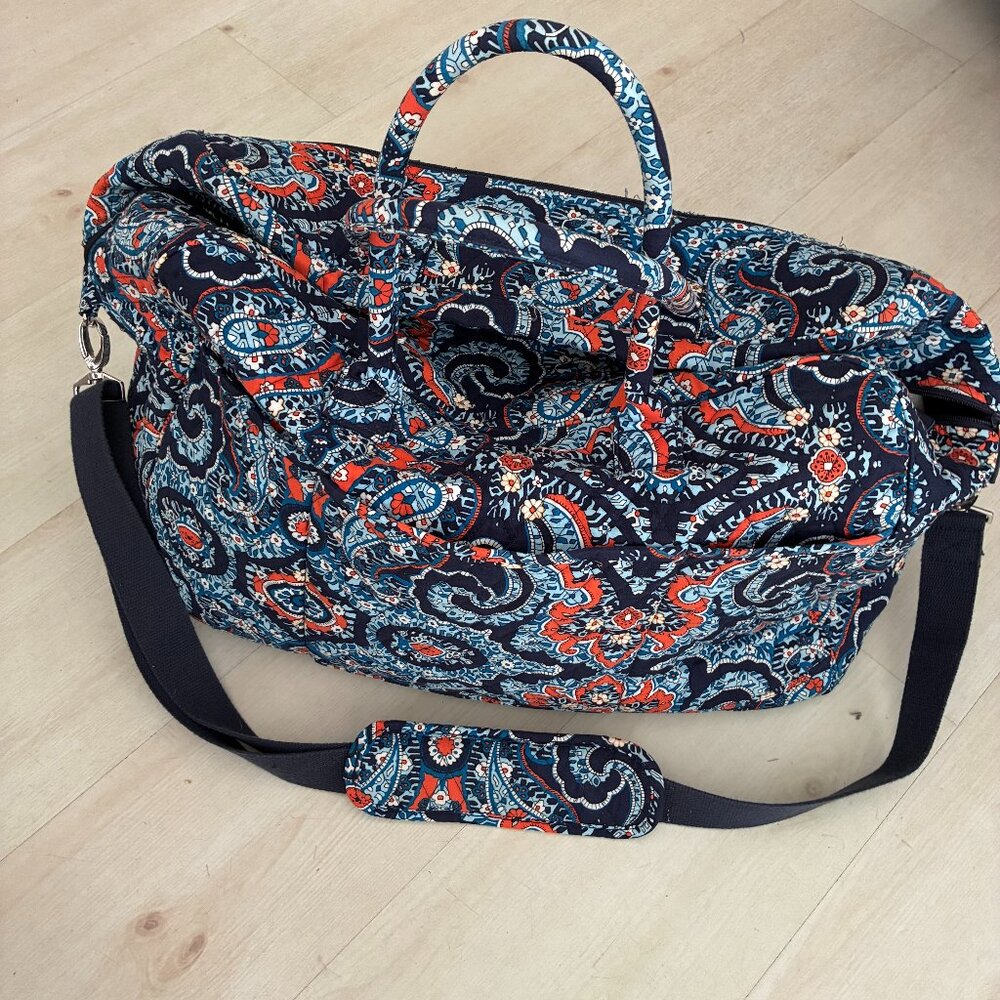 Vera Bradley Grand Traveler Overnight Bag "Marrakesh" Paisley Print (Retired)